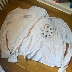 Set of two Hollister White Long sleeved t shirts!